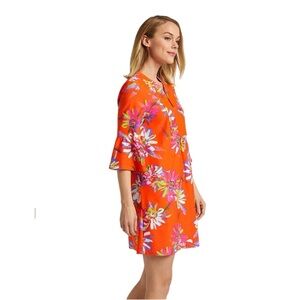 Jude Connally Orange Floral Dress